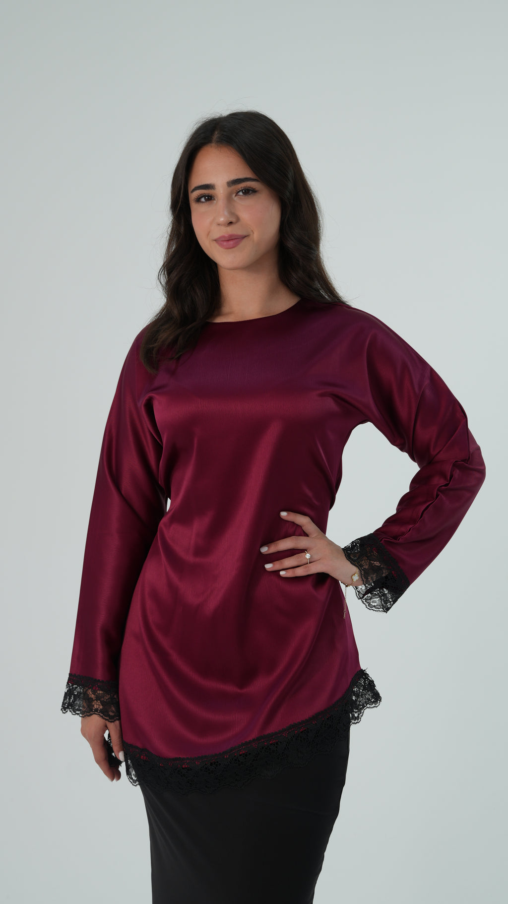 Satin Lace top