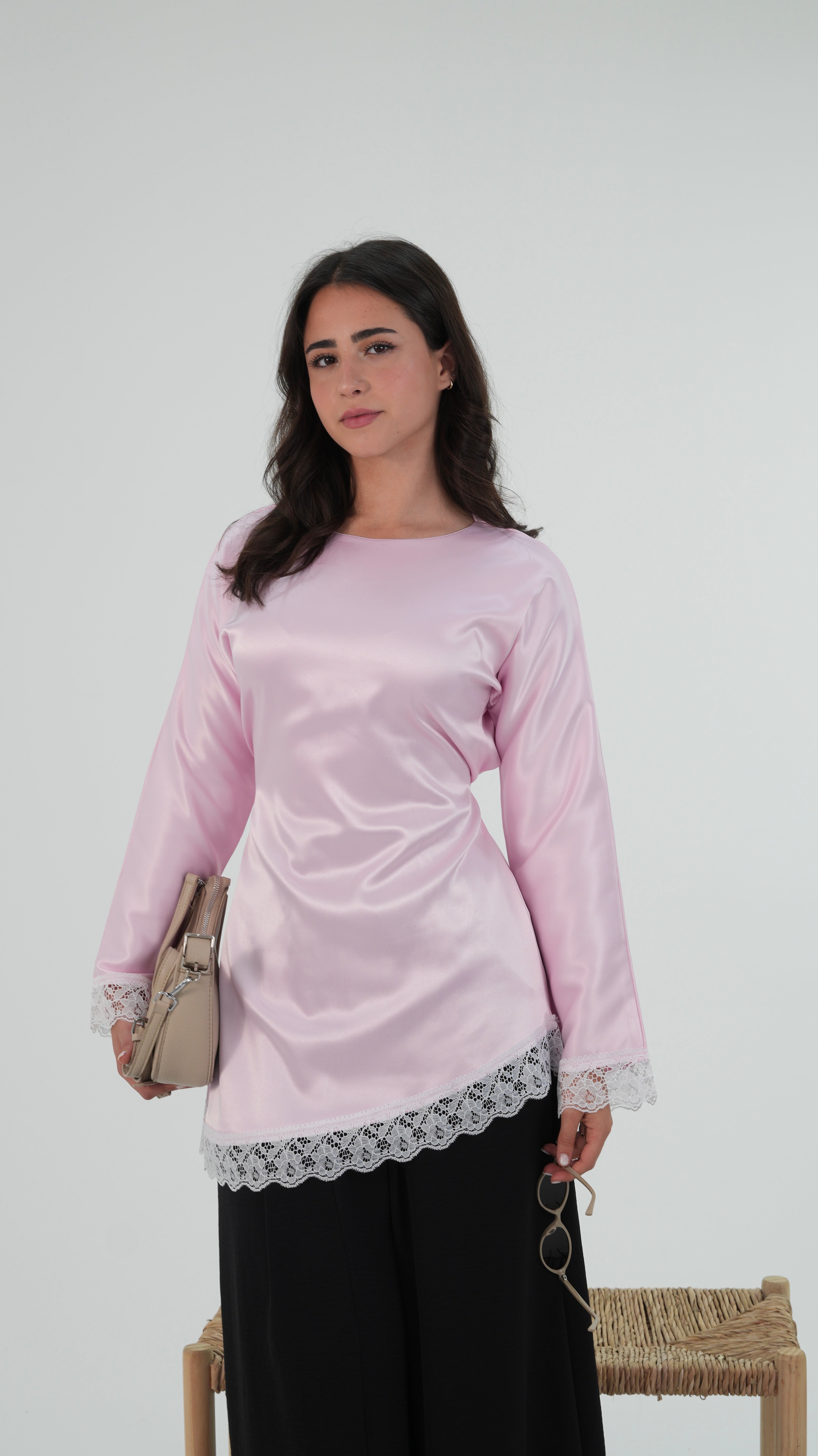 Satin Lace top